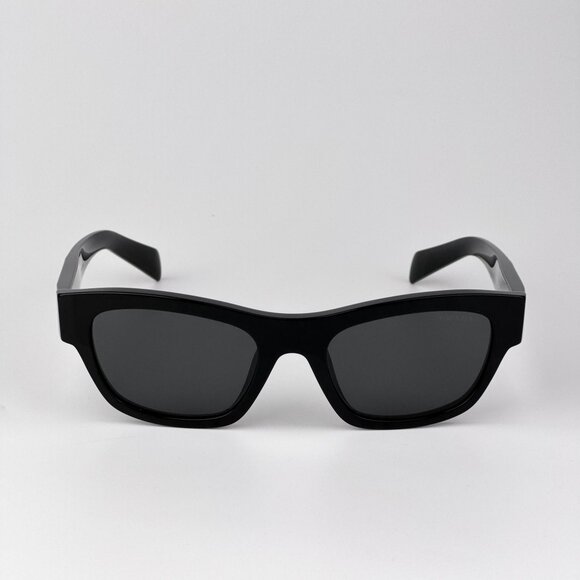 Prada PRB09S Sunglasses – Black Square Cat-Eye Frame Grey Lenses | Model 16K08Z - Picture 1 of 9